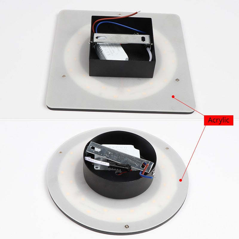 Klyne Minimalist Round/Square Outdoor Wall Lamp LED, Black/White - product image 9