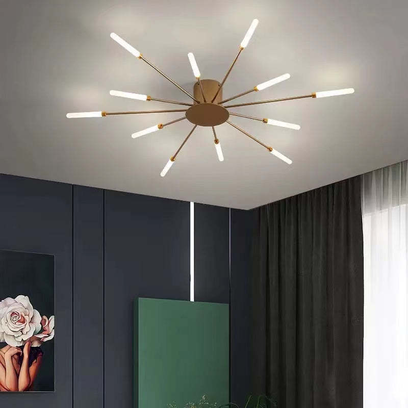 Wesley Flush-Mount Ceiling Light Fireworks, Black/Gold - product image 27