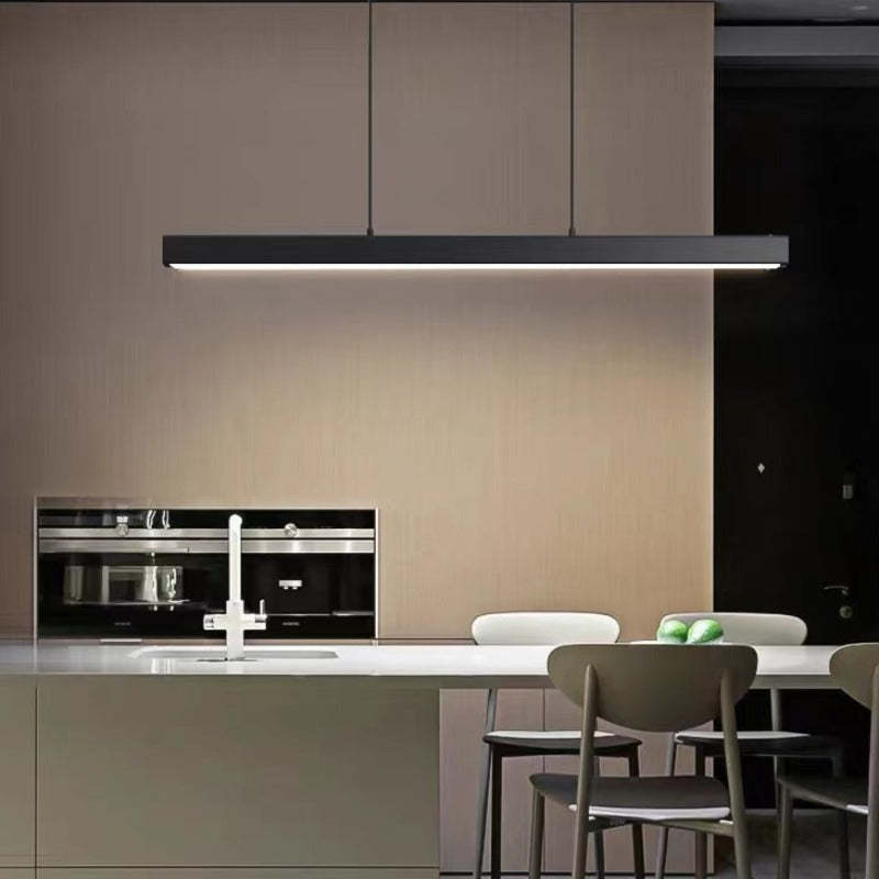 Thala Modern Linear Metal LED Pendant Light Black/Brown - product image 8