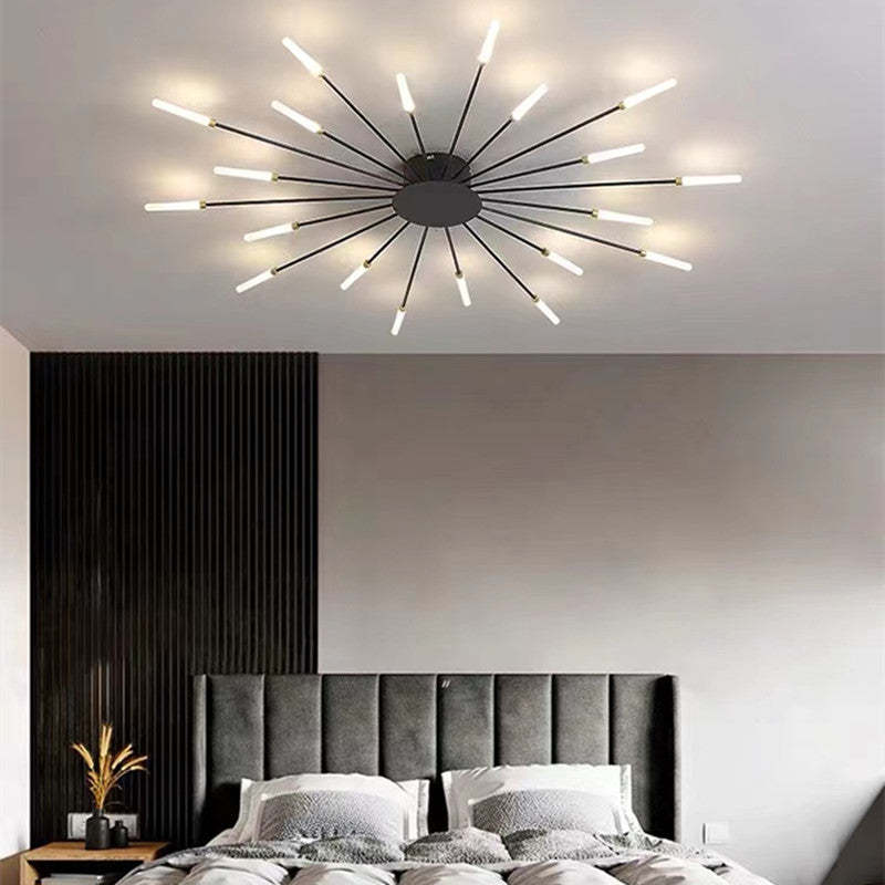 Wesley Flush-Mount Ceiling Light Fireworks, Black/Gold - product image 29