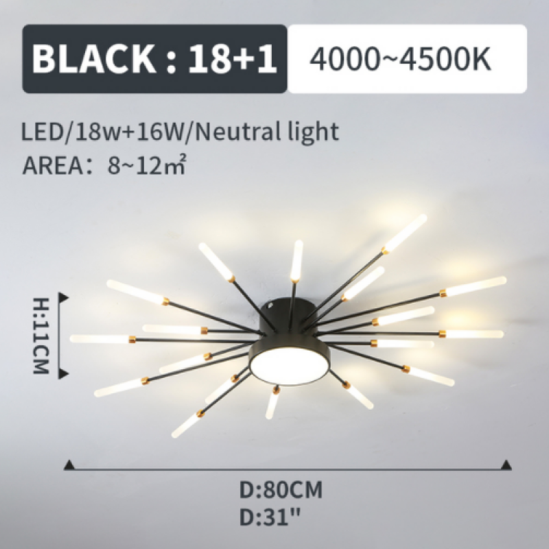 Wesley Modern Home Decoration Fireworks LED Ceiling Light - product image 15
