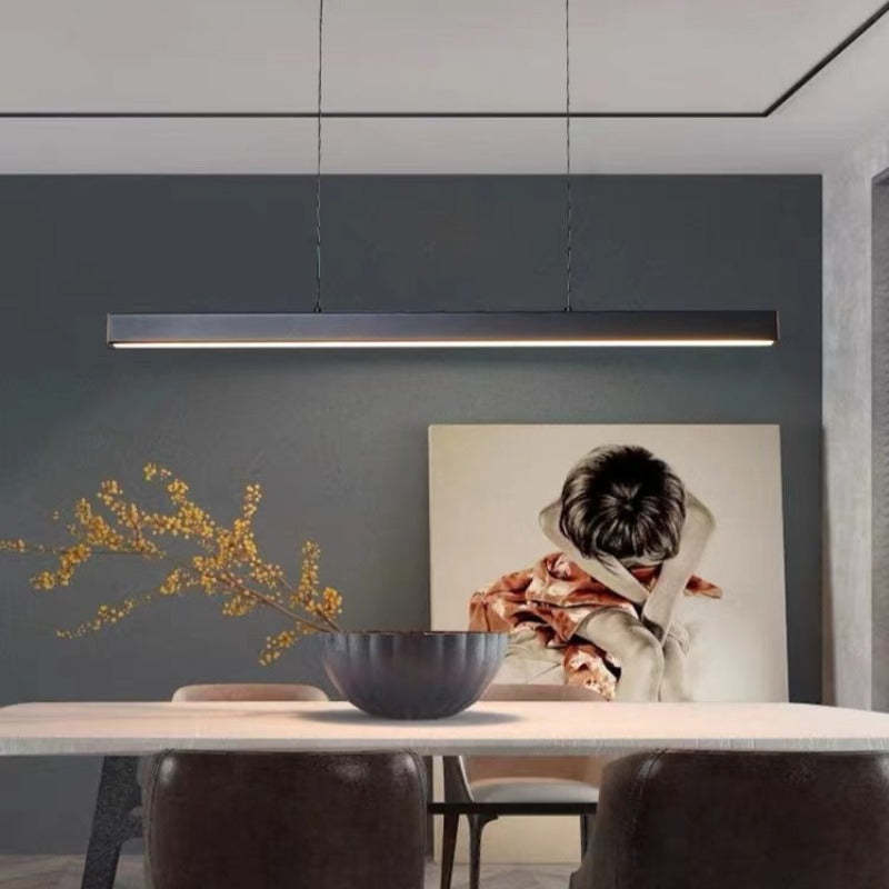Thala Modern Linear Metal LED Pendant Light Black/Brown - product image 6