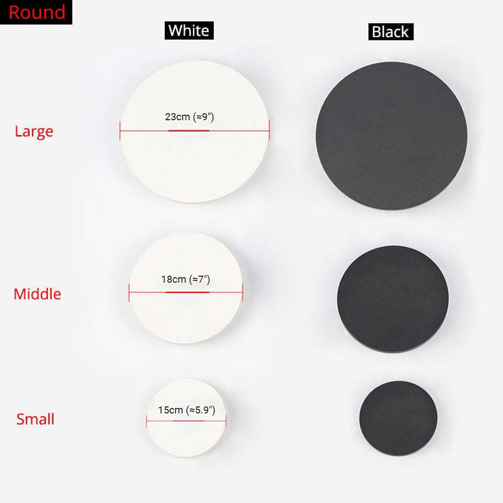 Klyne Minimalist Round/Square Outdoor Wall Lamp LED, Black/White - product image 17