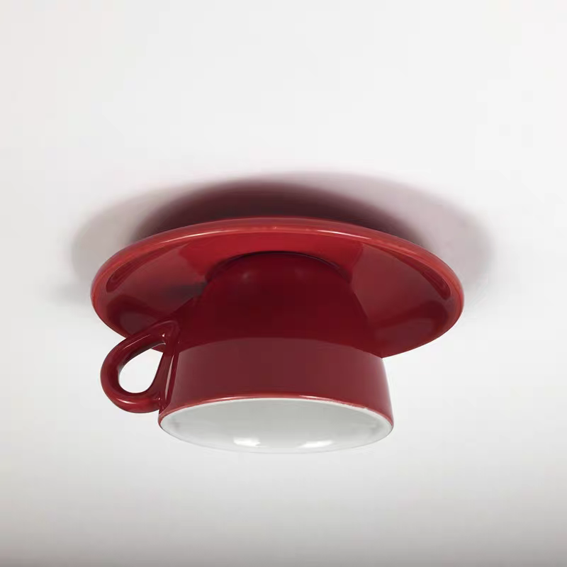 Aria Modern Coffee Cups Ceramic Flush Ceiling Lighting - product image 11