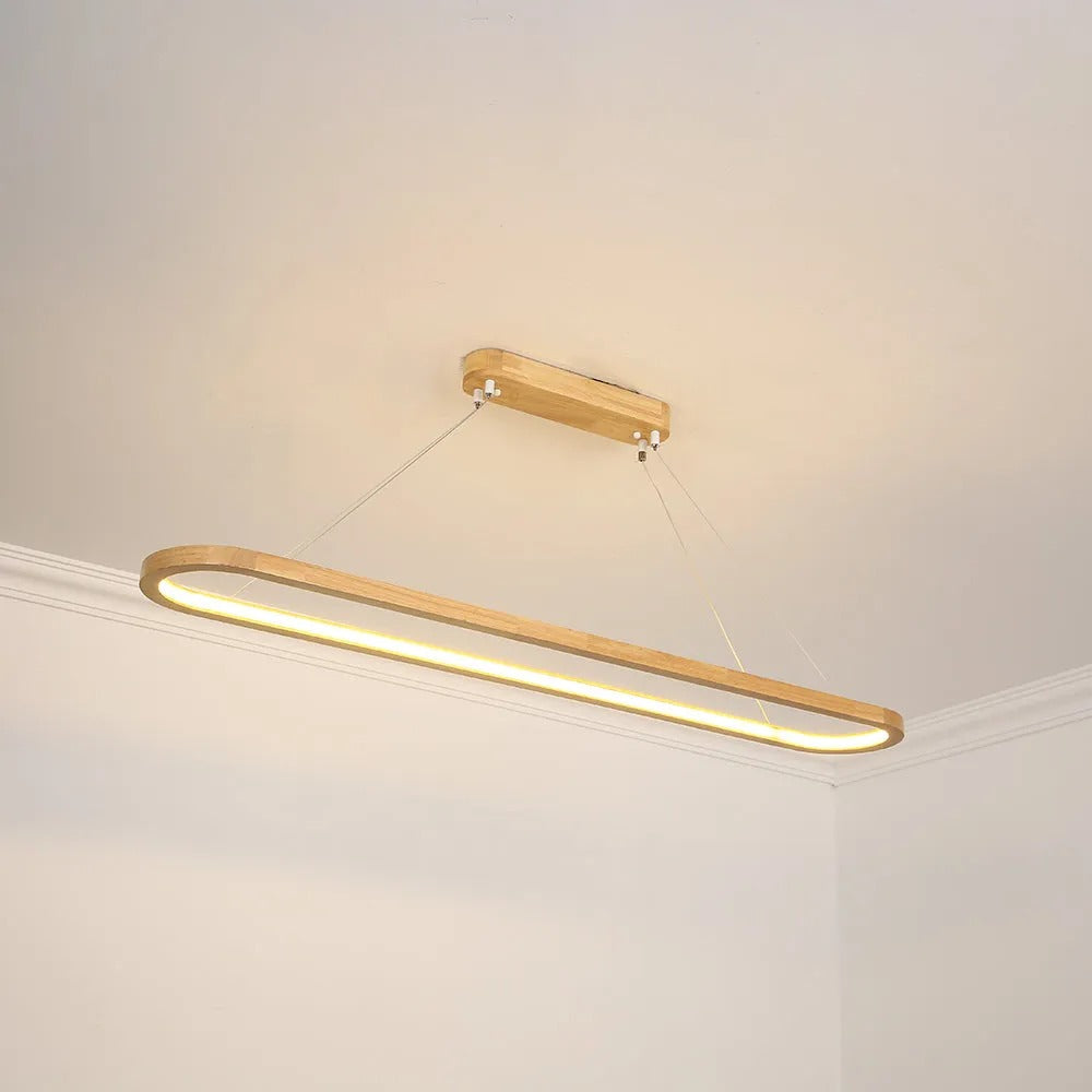 Veon Contemporary Oval Wooden Pendant Light - product image 10