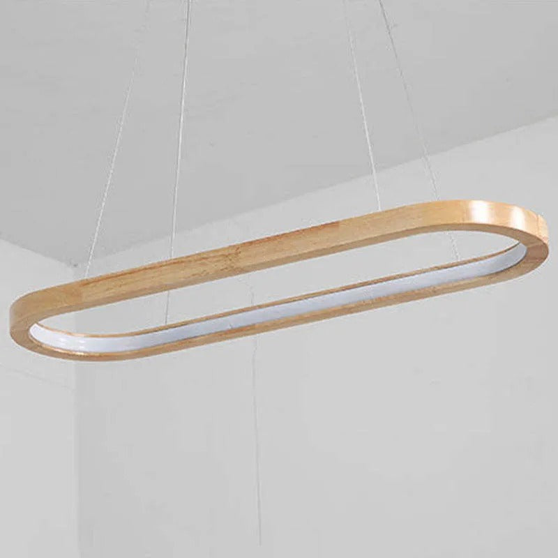 Veon Contemporary Oval Wooden Pendant Light - product image 12